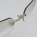 CHANEL COCO Mark Sunglasses metal Silver tone CC Auth 186236M-8