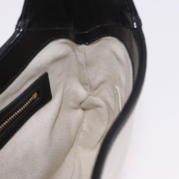 GUCCI New Jackie 1961 Bag Leather 2way White Gold black 636706 Auth 186238V