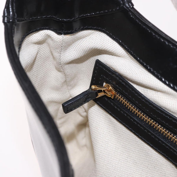 GUCCI New Jackie 1961 Bag Leather 2way White Gold black 636706 Auth 186238V