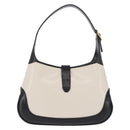 GUCCI New Jackie 1961 Bag Leather 2way White Gold black 636706 Auth 186238V-3
