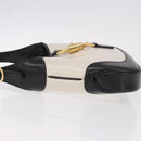 GUCCI New Jackie 1961 Bag Leather 2way White Gold black 636706 Auth 186238V-5