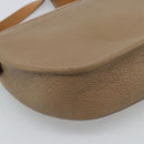 Christian Dior Shoulder Bag Leather Brown Gold Auth 186239A-16