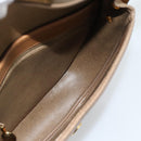 Christian Dior Shoulder Bag Leather Brown Gold Auth 186239A-17