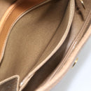 Christian Dior Shoulder Bag Leather Brown Gold Auth 186239A-20