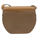 Christian Dior Shoulder Bag Leather Brown Gold Auth 186239A-2