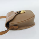 Christian Dior Shoulder Bag Leather Brown Gold Auth 186239A-3