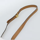 Christian Dior Shoulder Bag Leather Brown Gold Auth 186239A-8