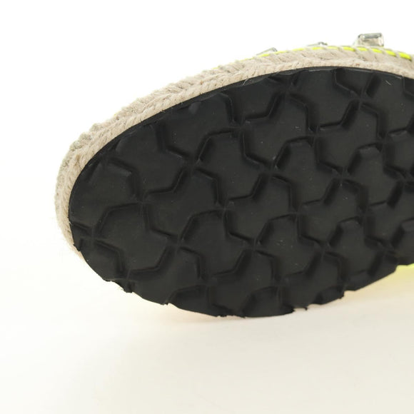 LOEWE Bijou Espadrilles Sandals Canvas Neon Green Auth 186240M
