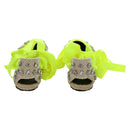 LOEWE Bijou Espadrilles Sandals Canvas Neon Green Auth 186240M-3