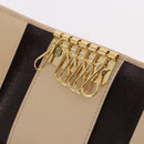 Salvatore Ferragamo Gancini Key Case Leather Ivory Gold Auth 186241A-19