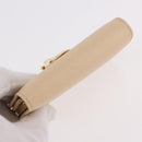 Salvatore Ferragamo Gancini Key Case Leather Ivory Gold Auth 186241A-5