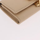 Salvatore Ferragamo Gancini Key Case Leather Ivory Gold Auth 186241A-7