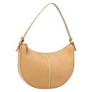 BURBERRY Shoulder Bag Leather Beige Gold Auth 186245A-1