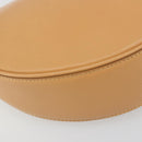 BURBERRY Shoulder Bag Leather Beige Gold Auth 186245A-15