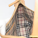 BURBERRY Shoulder Bag Leather Beige Gold Auth 186245A-18