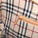 BURBERRY Shoulder Bag Leather Beige Gold Auth 186245A-20