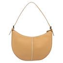 BURBERRY Shoulder Bag Leather Beige Gold Auth 186245A-2