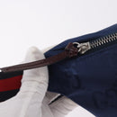 GUCCI GG Canvas Sherry Line Waist bag Navy Red 502095 Auth 186249M-14