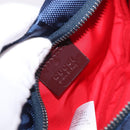 GUCCI GG Canvas Sherry Line Waist bag Navy Red 502095 Auth 186249M-15