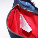 GUCCI GG Canvas Sherry Line Waist bag Navy Red 502095 Auth 186249M-18