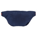 GUCCI GG Canvas Sherry Line Waist bag Navy Red 502095 Auth 186249M-3