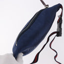 GUCCI GG Canvas Sherry Line Waist bag Navy Red 502095 Auth 186249M-6
