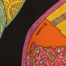 HERMES Carre 90 Scarf ""ART des STEPPES"" Silk Black Auth 186251M-24