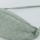 BOTTEGA VENETA INTRECCIATO Shoulder Bag Leather Green Gold Auth 186252SM-9
