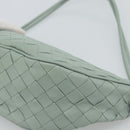 BOTTEGA VENETA INTRECCIATO Shoulder Bag Leather Green Gold Auth 186252SM-15