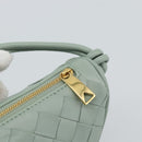 BOTTEGA VENETA INTRECCIATO Shoulder Bag Leather Green Gold Auth 186252SM-10