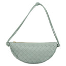 BOTTEGA VENETA INTRECCIATO Shoulder Bag Leather Green Gold Auth 186252SM-13