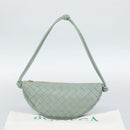 BOTTEGA VENETA INTRECCIATO Shoulder Bag Leather Green Gold Auth 186252SM-12