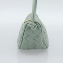 BOTTEGA VENETA INTRECCIATO Shoulder Bag Leather Green Gold Auth 186252SM-3