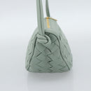 BOTTEGA VENETA INTRECCIATO Shoulder Bag Leather Green Gold Auth 186252SM-4