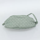 BOTTEGA VENETA INTRECCIATO Shoulder Bag Leather Green Gold Auth 186252SM-5