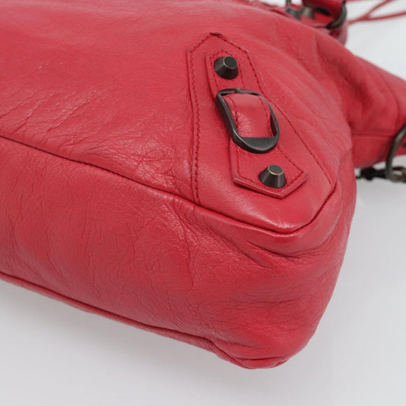 BALENCIAGA The Town Hand Bag Leather 2way Red 240579 Auth 186253M