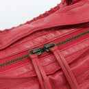 BALENCIAGA The Town Hand Bag Leather 2way Red 240579 Auth 186253M-16