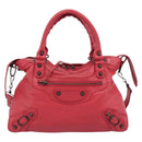BALENCIAGA The Town Hand Bag Leather 2way Red 240579 Auth 186253M-2