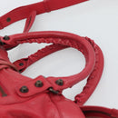 BALENCIAGA The Town Hand Bag Leather 2way Red 240579 Auth 186253M-8