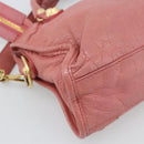BALENCIAGA Giant Mini City Hand Bag Leather 2way Pink Gold 309544 Auth 186254M-18