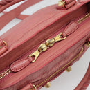 BALENCIAGA Giant Mini City Hand Bag Leather 2way Pink Gold 309544 Auth 186254M-19