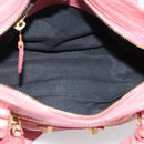 BALENCIAGA Giant Mini City Hand Bag Leather 2way Pink Gold 309544 Auth 186254M-10
