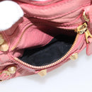 BALENCIAGA Giant Mini City Hand Bag Leather 2way Pink Gold 309544 Auth 186254M-25