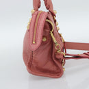 BALENCIAGA Giant Mini City Hand Bag Leather 2way Pink Gold 309544 Auth 186254M-3