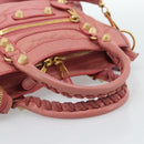 BALENCIAGA Giant Mini City Hand Bag Leather 2way Pink Gold 309544 Auth 186254M-7