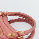 BALENCIAGA Giant Mini City Hand Bag Leather 2way Pink Gold 309544 Auth 186254M-14