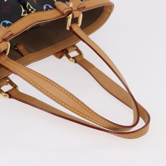 LOUIS VUITTON Multicolor Shirley MM Tote Bag Black M93213 LV Auth 186256SAV