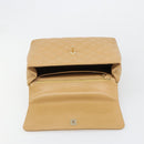 CHANEL Matelasse Hand Bag Caviar Skin Beige Gold CC Auth 186257V-19