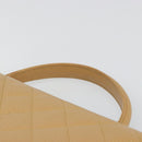 CHANEL Matelasse Hand Bag Caviar Skin Beige Gold CC Auth 186257V-14