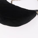 CHANEL Matelasse Chain Shoulder Bag Velor Black Gold CC Auth 186258SM-16